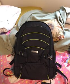 Evecase Large DSLR Camera/Laptop Travel Backpack Bag w/Rain Cover for Mirrorless, 4/3 Micro Four Third, Compact, Interchangeable Lens Digital Camera 18*12*8 inch Black 72 717QuE9sJsL