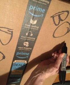 SHARPIE King Size Permanent Marker Large Chisel Tip, Great for Poster Boards, Black, 4 Count Assorted 39 717RWxab L