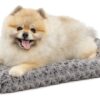 MidWest Homes for Pets Deluxe Dog Beds | Super Plush Dog & Cat Beds Ideal for Dog Crates | Machine Wash & Dryer Friendly, 1-Year Warranty,Gray Gray 22-Inch 27 717Rfj z3KL