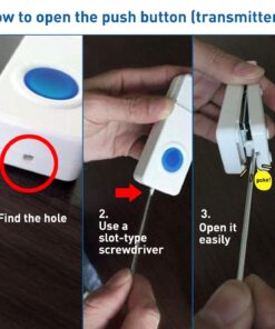SadoTech Wireless Doorbell for Home - Battery Operated, 1000 Feet, Waterproof Door Bell w/LED Flash, 1 push button + 1 receiver, Waterproof White 43 717S6uLPSgL