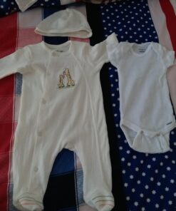 Little Me Unisex Baby 2 Piece Footie and Cap, Giraffe Newborn 27 717Sj5b7jJL