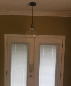 CLAXY Ecopower Industrial Edison Vintage Style 1-Light Pendant Glass Hanging Light Antique Bronze 43 717UNIFcUL