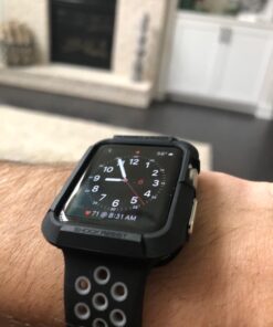 Spigen Rugged Armor Designed for Apple Watch Case for 42mm Series 3/Series 2/1/Original (2015) - Black 68 717UVjfH8KL