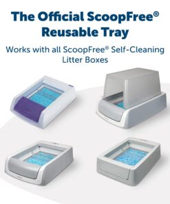 PetSafe Official ScoopFree Complete Reusable Tray - Includes 4.3 lb of Premium Blue Crystal Litter - Compatible with All ScoopFree Complete Automatic Self Cleaning Litter Box System 21 717VVnGGZaL