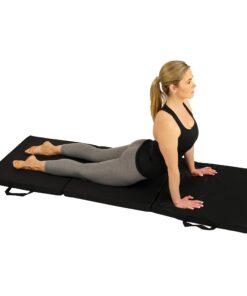 Sunny Health & Fitness Folding Gymnastics Tumbling Mat - Extra Thick with Carry Handles - for Exercise, Yoga, Fitness, Aerobics, Martial Arts, Cardio 6 FT x 2 FT 18 717VfEmWBbL