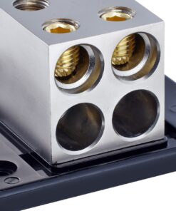 Alternative view of InstallGear 0/2/4 AWG Gauge Power Distribution Block 1/0 Gauge in to (4) 4/8 Gauge Out - Fuse Block for Auto, RV, Motorcycle, and Boat - Distribution Block Car Audio 1/0 Gauge In - (4) 4/8 Gauge Out