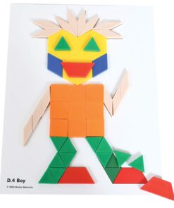 Learning Advantage Pattern Block Activity Cards - In-Home Learning Activity for Early Math & Geometry - Set of 20 - Teach Creativity, Sequencing and Patterning 22 717WLeI3d8L