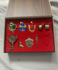 The Legend of Zelda Twilight Princess & Hylian Shield & Master Sword finest collection sets keychain/necklace/jewelry series Red-10set 43 717XEfwfRnL