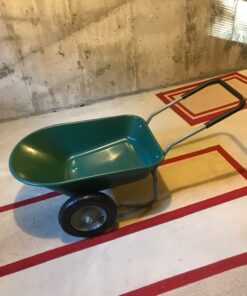 Best Choice Products Dual-Wheel Home Utility Yard Wheelbarrow Garden Cart w/Built-in Stand for Lawn, Gardening, Grass, Soil, Bricks, and Construction, Green 40 717YkFmeQnL