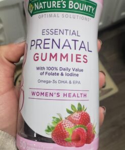 Nature's Bounty Essential Prenatal Gummies, Folic Acid and Iodine, Omega 3 and DHA, 50 Count 37 717ZJ5RVg6L