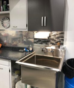 GRIDMANN 30" Wide Stainless Steel Kitchen Prep & Utility Sink, 1 Compartment NSF Commercial Sink with 24" x 24" Bowl for Restaurant, Laundry, Garage 41 717aweH68L 2