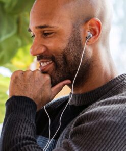 Panasonic ErgoFit Wired Earbuds, In-Ear Headphones with Dynamic Crystal-Clear Sound and Ergonomic Custom-Fit Earpieces (S/M/L), 3.5mm Jack for Phones and Laptops, No Mic - RP-HJE120-S (Silver) Silver 35 717c4IDjpwL
