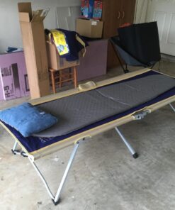 BYER OF MAINE Easy Cot - Extra Large Folding Cot - Heavy Duty Cot for Indoor and Outdoor Use - Cot Bed for Adults - 78”L X 31”W X 18”H - 330 lb Capacity 1 21 717dUFSxvGL
