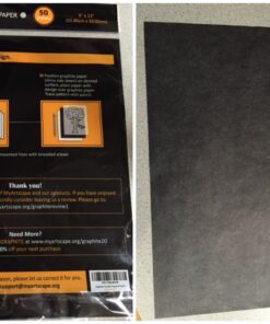 MyArtscape Graphite Transfer Paper - 9" x 13" - 50 Sheets - Waxed Carbon Paper for Tracing (Black) 40 717e RQLPgL