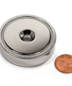 CMS Magnetics 150 LB Holding Power Neodymium Round Base Magnet w/ Countersunk Hole OD 1.89" - 1 Ct. Cup Magnet | Magnetic Assembly | Fishing Magnet (Cup Magnet 5) Cup Magnet 5 15 717eLXB5RZL