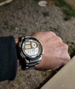 Casio Men's AE1000WD-1AVCF Silver-Tone Digital Watch 49 717ekZEltIL