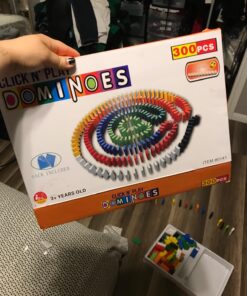 Click N' Play 300-Piece Wooden Dominoes Set for Adults&Kids | Bulk Dominos Set, Toy Train Domino, Tile&Board Games, Domino Set Game | Domino Racks, Sets, Building, Rally | Family Game, Party Favor Box 29 717fZ3BRqL