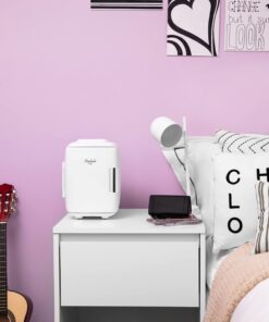 Cooluli Mini Fridge for Bedroom - Car, Office Desk & Dorm Room - Portable 4L/6 Can Electric Plug In Cooler & Warmer for Food, Drinks, Skincare Beauty & Makeup - 12v AC/DC & Exclusive USB Option, White 31 717frhFKBL 1