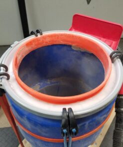 Eagle 14 Gallon High Density Polyethylene Lab Pack Barrel Drum with Metal Lever-lock Lid, 26.5" Height, 15" Diameter, Blue, 1610MB 44 717gMmNnZwL