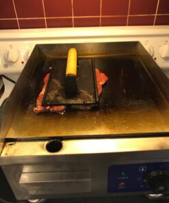 WeChef Commercial Electric Griddle 14" 1500W Countertop Griddle Flat Top Restaurant Grill Non-Stick Flat Temperature Control 122℉-572℉ 39 717ge XZ5DL