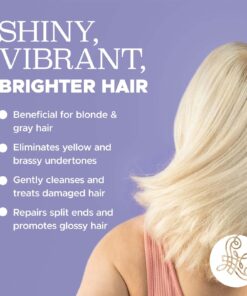 Luseta Purple Shampoo and Conditioner Set for Blonde, Gray - Color Treated Hair - Sulfate Free Paraben Free - Infused with Cocos Nucifera Oil for Curly and Damaged Hair - 2x16.9oz 16.9 Fl Oz (Pack of 2) 31 717gi dg6YL