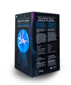 Tradeopia 8 Inch Blue Plasma Ball, Touch and Sound Sensitive, Novelty Lamp, Electric Plasma Ball, Magic Plasma Lamp, Lightning Plasma Ball, Plasma Ball for Decoration, Plasma Globe, Christmas Gift 11 717gvCFa3EL