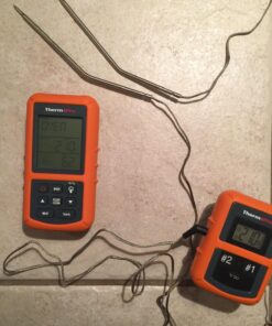 ThermoPro TP20 500FT Wireless Meat Thermometer with Dual Meat Probe, Digital Cooking Food Meat Thermometer Wireless for Smoker BBQ Grill Thermometer Orange 34 717hx6sgiL