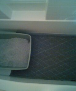 Pawkin Cat Litter Mat, Patented Design with Litter Lock Mesh, Extra Large, Durable, Easy to Clean, Soft, Fits Under Litter Box, Litter Free Floors, Gray X-Large (Pack of 1) 29 717irlNerQL