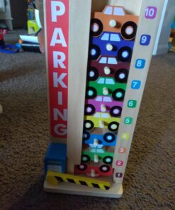 Melissa & Doug Stack & Count Wooden Parking Garage With 10 Cars 28 717ixkrqZ9L 1