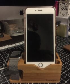 Spigen S370 Designed for Apple Watch Stand and Cell Phone Stand for Any Apple Watch Series and Phone 40 717j40FtvsL