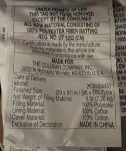 Coleman Dunnock Cold Weather Sleeping Bag, 20°F Camping Sleeping Bag for Adults, Comfortable & Warm Sleeping Bag for Camping and Outdoor Use, Fits Adults up to 6ft 4in Tall 27 717joBMoQsL 1