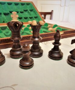 Wegiel Handmade European Ambassador Chess Set - Wooden 21 Inch Beech & Birch Board with Felt Base - Carved Hornbeam & Sycamore Wood Chess Pieces Ambassador - Brown 68 717jq2RnGEL