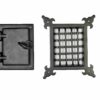 A29 Hardware Cast Iron Speakeasy Door Grill/Grille with Viewing Door, Black Powder Coat Finish, Medium Size Medium-Black 15 717jqBXFaVL