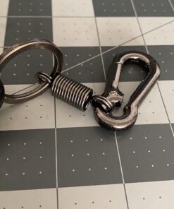 maycom Retro Style Simple Strong Carabiner Shape Keychain Key Chain Ring Keyring Keyfob Key Holder (Black) Black 23 717kwFM4RQL