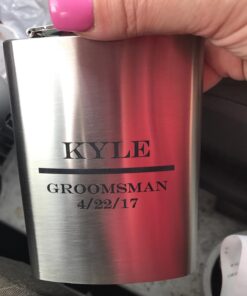Gifts-Infinity 8 oz Hip Stainless Flask Set of 6 with Funnel 23 717mbZbZvqL