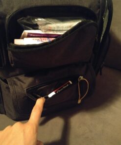 Mancro Diaper Bag Backpack, Multifunctional Dad Diaper Bag with 2 Side Insulated Pockets, Travel Water Resistant Baby Diaper Backpack for Men Women with Stroller Straps, Black 41 717meCsMSLL