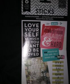 Me & My Big Ideas PPS-37 Pocket Pages Stickers 6 Sheets/Pkg-Love Yourself Original Version 49 717ms9LdoFL 1