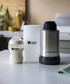 Tommee Tippee Portable Travel Baby Bottle and Food Warmer, Ideal for Travel, Thermal Insulation, Stainless Steel Flask with Leak-Proof Lid, BPA Free 30 717n0Ml9I9L