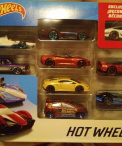 Hot Wheels Basic Car 9-Pack of 1:64 Scale Vehicles with 1 Exclusive Car, Modern & Vintage Models, Toy for Collectors & Kids 3 Years Old & Older 24 717nD6falqL