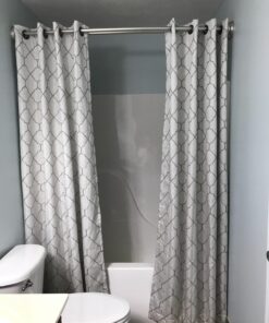 Zenna Home NeverRust Aluminum Double Curved Tension Shower Curtain Rod, 50 to 72-Inch, Satin Nickel 49 717nMQCk9L