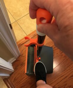 TreeLen Broom and Dustpan Set with 52" Long Handle for Home Kitchen Room Office Lobby Floor Use Upright Stand Up Stand Up Broom with Dustpan Combo A Orange Broom and Dustpan 36 717nmqUMb2L