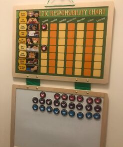 Melissa & Doug Deluxe Wooden Magnetic Responsibility Chart With 90 Magnets 42 717ofNKeZAL 1