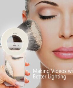QIAYA Selfie Light Ring Lights LED Circle Light Cell Phone Laptop Camera Photography Video Lighting Clip On Rechargeable 37 717pGWlJiRL