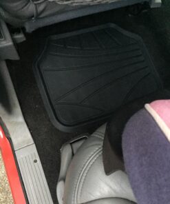 Armor All® 4-Piece Rubber Floor Mats, All-Weather Protection, Universal, Trim to Fit Front, Back, Full Coverage Custom Fit Mats for Cars, Trucks, SUVs - (Black) 4-Piece Black Rubber Floor Mats 60 717q9sTJGOL