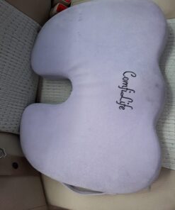 ComfiLife Premium Comfort Seat Cushion - Non-Slip Orthopedic 100% Memory Foam Coccyx Cushion for Tailbone Pain - Cushion for Office Chair Car Seat - Back Pain & Sciatica Relief (Gray) Gray 50 717qFKUa1OL 1