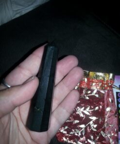 Jet Black Tourmaline Healing Tower Crystal Obelisk Meditation Protection Evil Energy Positivity Agate Approx 3 inch Long Black 39 717qGO6JD9L