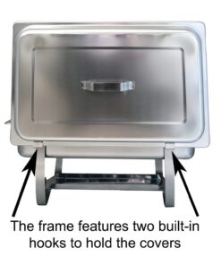 TigerChef Chafing Dish Buffet Set - Chaffing Dishes Stainless Steel - 3 Sets of Chafers and Buffet Warmer Sets: 6 Chafing Gels, 3 Slotted Spoons and Foldable Frame - Food Warmers for Parties Buffets 26 717qa2Do eL 3