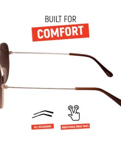 grinderPUNCH Unisex Aviator Sunglasses | Fashionable & Lightweight Frame Suits All Face Shapes | 100% UV Protection 24 717qa8OdlML 1