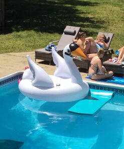 Intex Mega Swan, Inflatable Island, 76.5" X 60" X 58" Mega Float Ride-On 33 717r2xOakPL