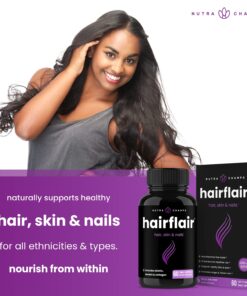 NutraChamps HairFlair | Hair Health Vitamins for Women | Biotin Vitamins for Hair Skin & Nails | Hair Health Supplement for All Hair Types with Biotin, Keratin, Collagen, Bamboo, Aloe & More 26 717rmJQMOUL 1